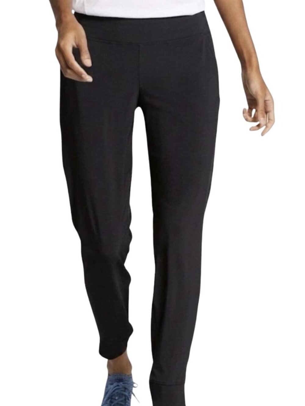 Eddie Bauer women's traveler pants size XL black ankle tapered activewear